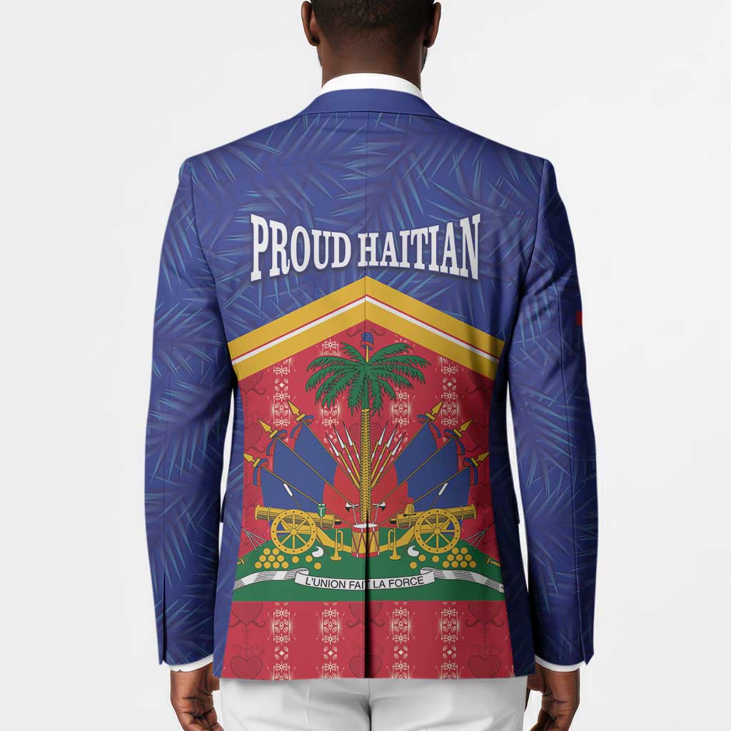 Afro-Haitians Blazer Proud Ayiti Veve Vodou Royal Palm Leaves - Wonder Print Shop