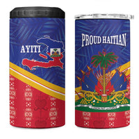 Afro-Haitians 4 in 1 Can Cooler Tumbler Proud Ayiti Veve Vodou Royal Palm Leaves - Wonder Print Shop