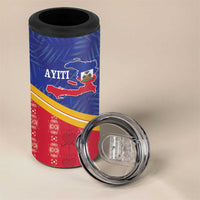 Afro-Haitians 4 in 1 Can Cooler Tumbler Proud Ayiti Veve Vodou Royal Palm Leaves - Wonder Print Shop
