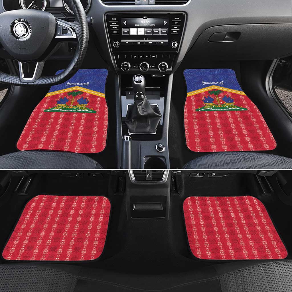 Afro-Haitians Car Mats Proud Ayiti Veve Vodou Royal Palm Leaves - Wonder Print Shop