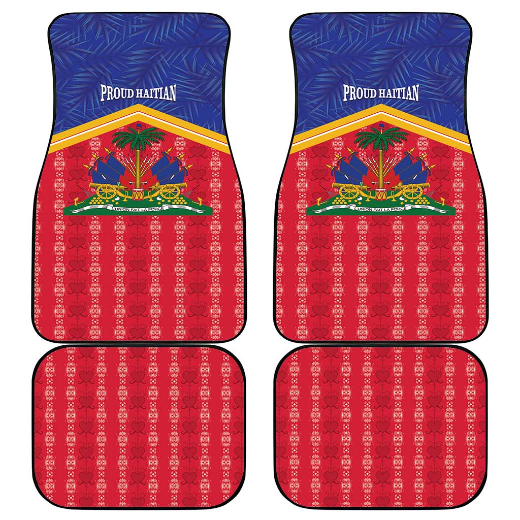Afro-Haitians Car Mats Proud Ayiti Veve Vodou Royal Palm Leaves - Wonder Print Shop