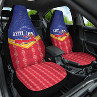 Afro-Haitians Car Seat Cover Proud Ayiti Veve Vodou Royal Palm Leaves - Wonder Print Shop