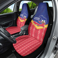 Afro-Haitians Car Seat Cover Proud Ayiti Veve Vodou Royal Palm Leaves - Wonder Print Shop