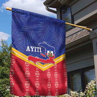 Afro-Haitians Garden Flag Proud Ayiti Veve Vodou Royal Palm Leaves - Wonder Print Shop