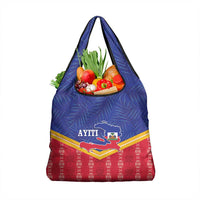 Afro-Haitians Grocery Bag Proud Ayiti Veve Vodou Royal Palm Leaves - Wonder Print Shop