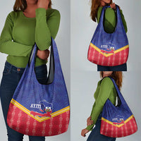 Afro-Haitians Grocery Bag Proud Ayiti Veve Vodou Royal Palm Leaves - Wonder Print Shop