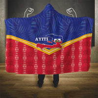 Afro-Haitians Hooded Blanket Proud Ayiti Veve Vodou Royal Palm Leaves - Wonder Print Shop