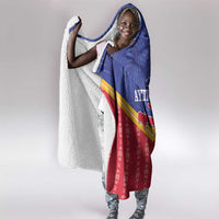 Afro-Haitians Hooded Blanket Proud Ayiti Veve Vodou Royal Palm Leaves - Wonder Print Shop