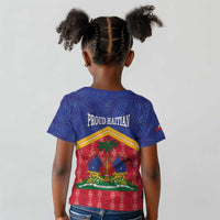 Afro-Haitians Kid T shirt Proud Ayiti Veve Vodou Royal Palm Leaves LT14