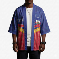 Afro-Haitians Kimono Proud Ayiti Veve Vodou Royal Palm Leaves - Wonder Print Shop