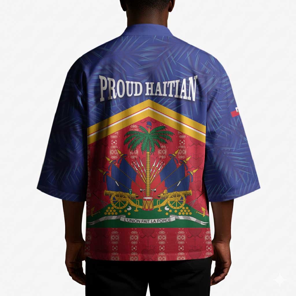Afro-Haitians Kimono Proud Ayiti Veve Vodou Royal Palm Leaves - Wonder Print Shop