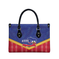 Afro-Haitians Leather Bag Proud Ayiti Veve Vodou Royal Palm Leaves - Wonder Print Shop
