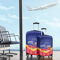 Afro-Haitians Luggage Cover Proud Ayiti Veve Vodou Royal Palm Leaves - Wonder Print Shop