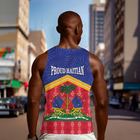 Afro-Haitians Men Tank Top Proud Ayiti Veve Vodou Royal Palm Leaves - Wonder Print Shop
