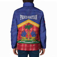 Afro-Haitians Padded Jacket Proud Ayiti Veve Vodou Royal Palm Leaves - Wonder Print Shop