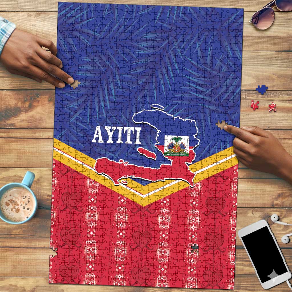 Afro-Haitians Puzzle Proud Ayiti Veve Vodou Royal Palm Leaves - Wonder Print Shop