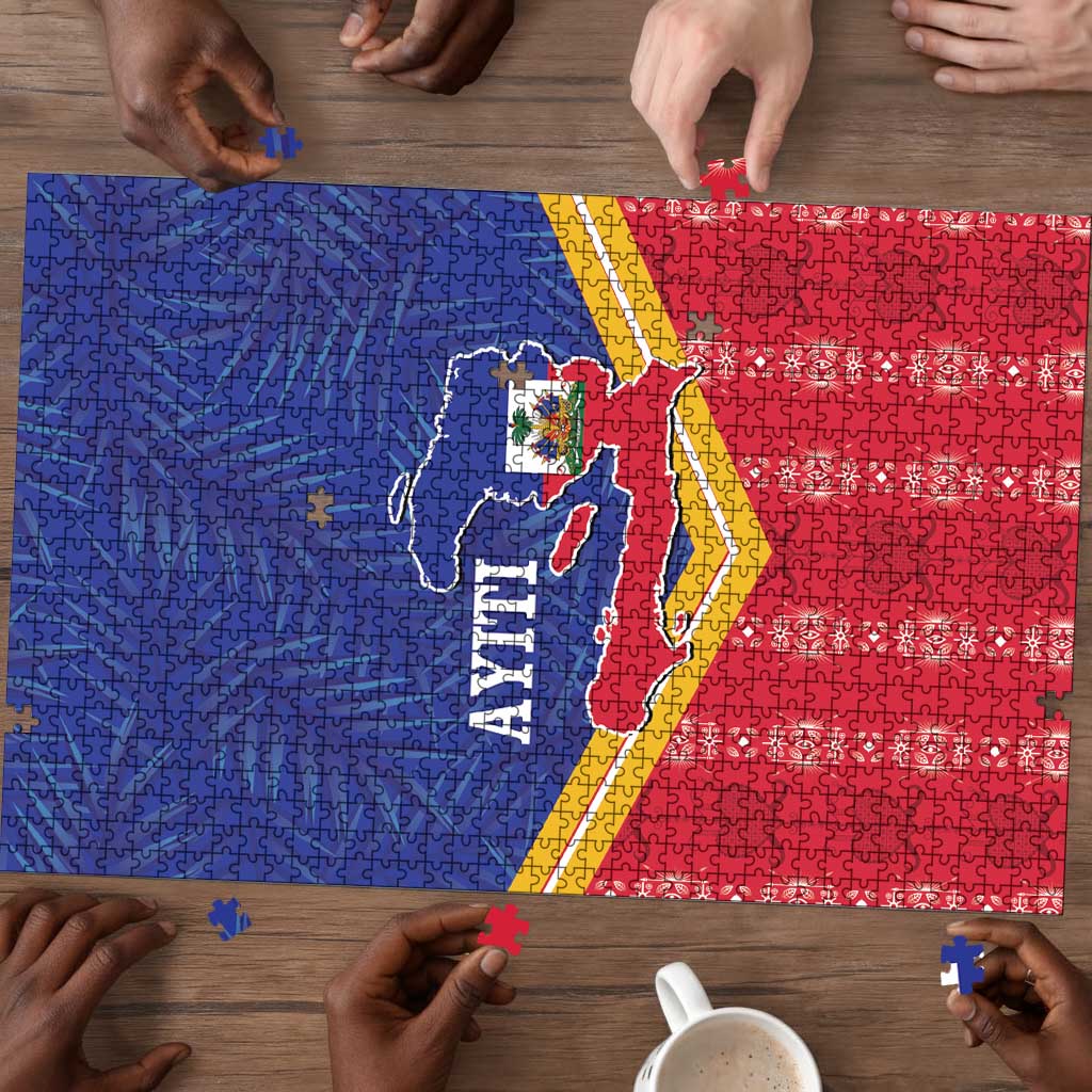 Afro-Haitians Puzzle Proud Ayiti Veve Vodou Royal Palm Leaves - Wonder Print Shop