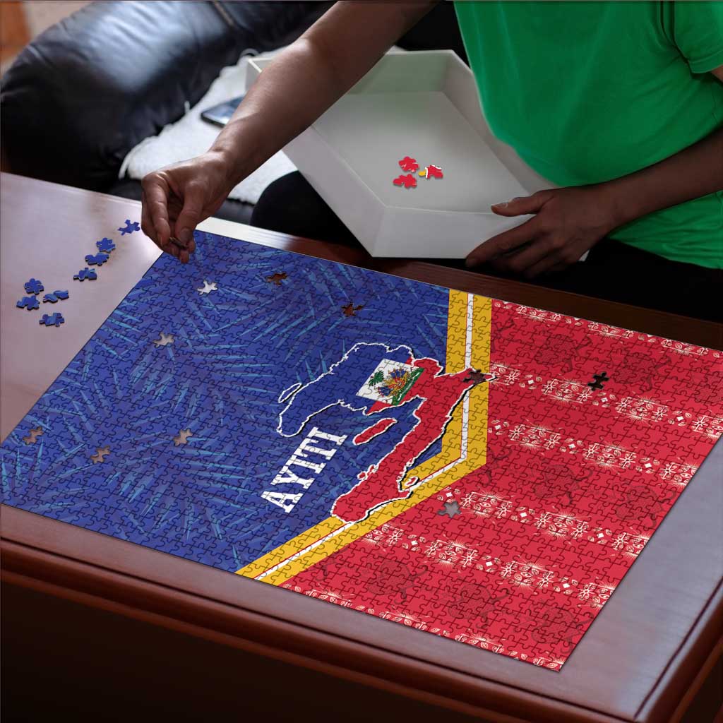 Afro-Haitians Puzzle Proud Ayiti Veve Vodou Royal Palm Leaves - Wonder Print Shop