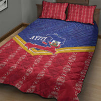 Afro-Haitians Quilt Bed Set Proud Ayiti Veve Vodou Royal Palm Leaves - Wonder Print Shop