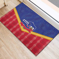 Afro-Haitians Rubber Doormat Proud Ayiti Veve Vodou Royal Palm Leaves - Wonder Print Shop