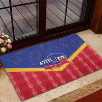Afro-Haitians Rubber Doormat Proud Ayiti Veve Vodou Royal Palm Leaves - Wonder Print Shop
