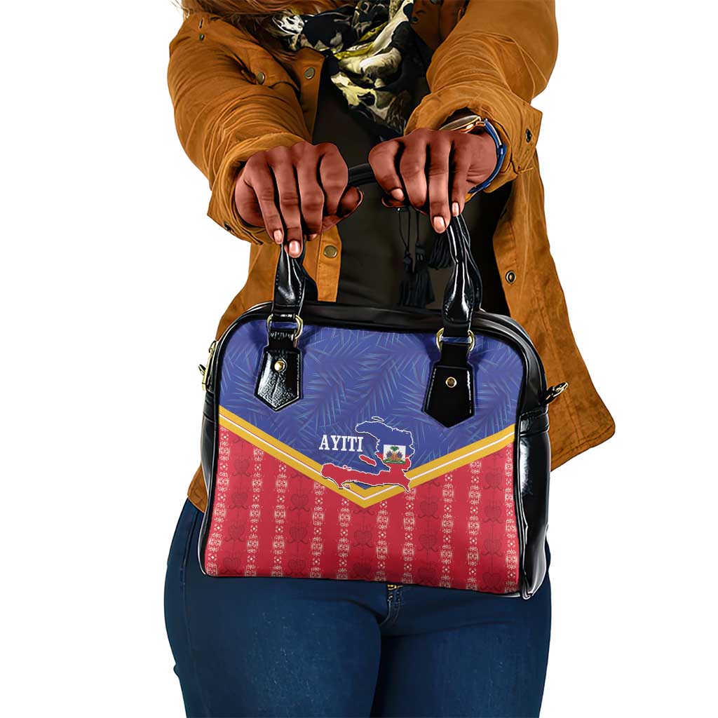 Afro-Haitians Shoulder Handbag Proud Ayiti Veve Vodou Royal Palm Leaves - Wonder Print Shop