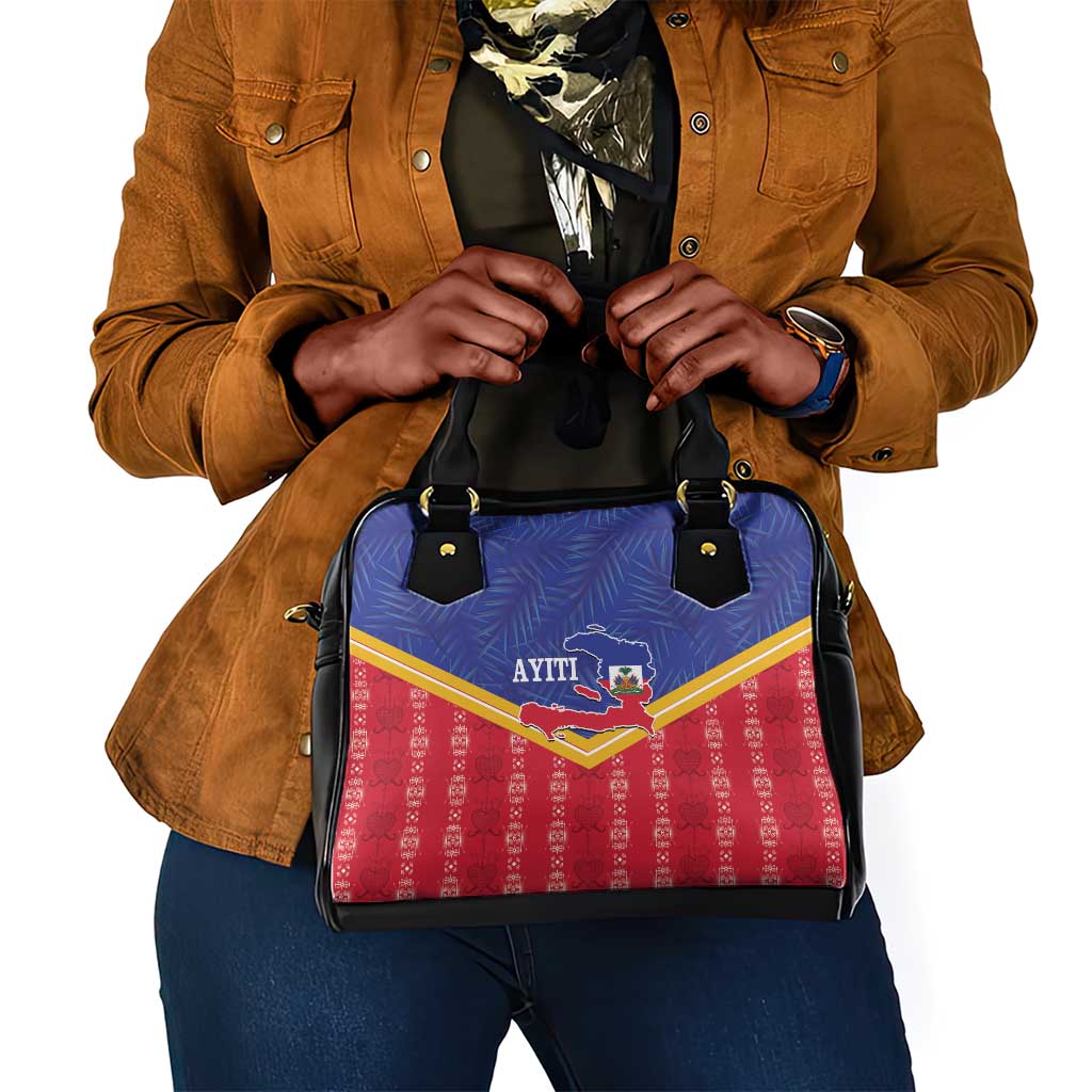 Afro-Haitians Shoulder Handbag Proud Ayiti Veve Vodou Royal Palm Leaves - Wonder Print Shop