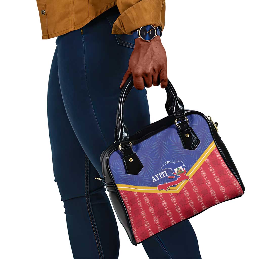 Afro-Haitians Shoulder Handbag Proud Ayiti Veve Vodou Royal Palm Leaves - Wonder Print Shop