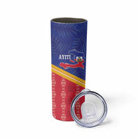 Afro-Haitians Skinny Tumbler Proud Ayiti Veve Vodou Royal Palm Leaves - Wonder Print Shop