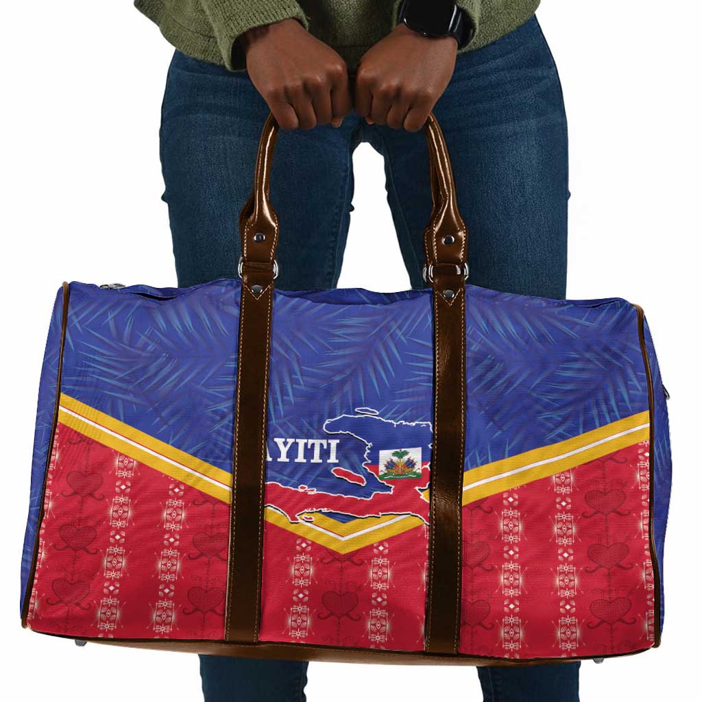 Afro-Haitians Travel Bag Proud Ayiti Veve Vodou Royal Palm Leaves - Wonder Print Shop