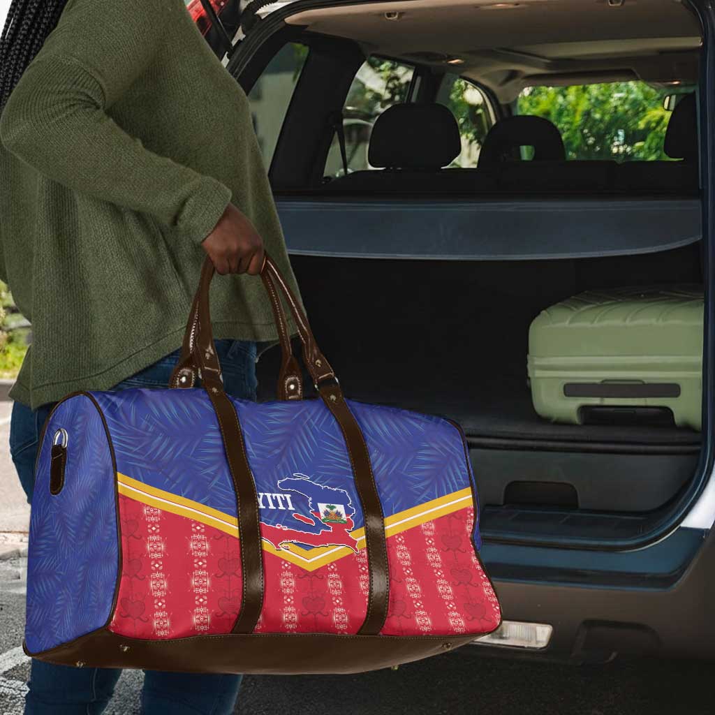 Afro-Haitians Travel Bag Proud Ayiti Veve Vodou Royal Palm Leaves - Wonder Print Shop