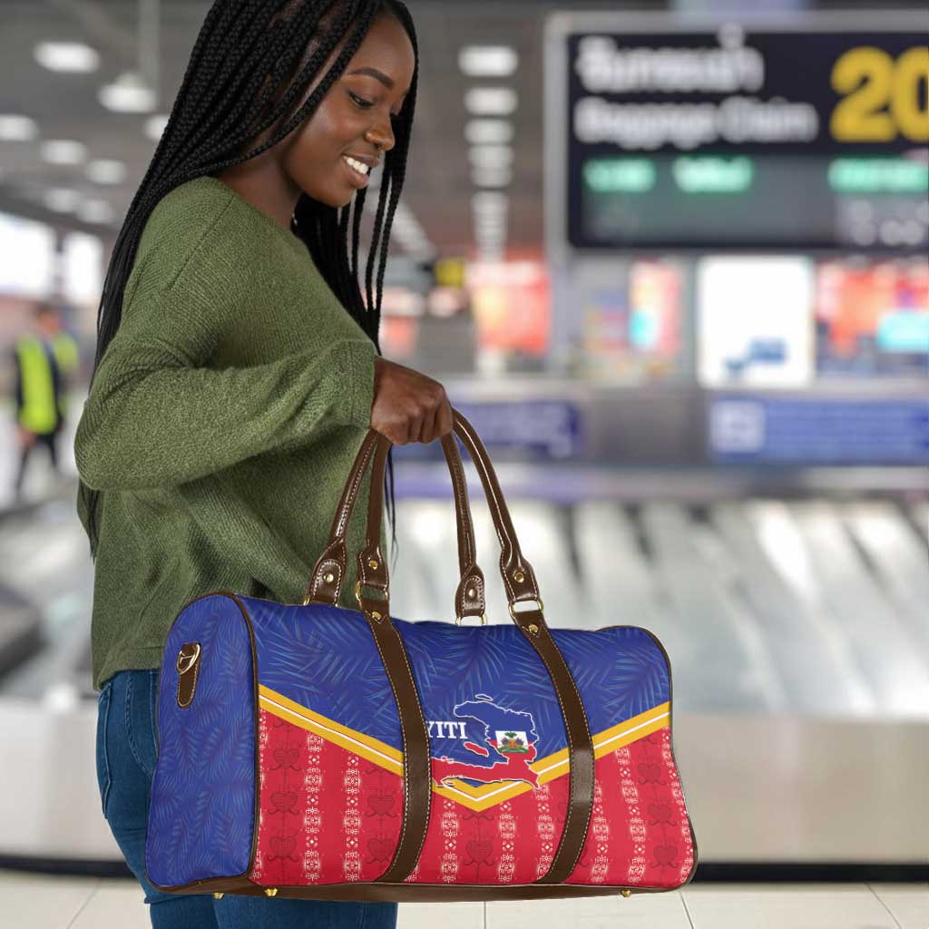 Afro-Haitians Travel Bag Proud Ayiti Veve Vodou Royal Palm Leaves - Wonder Print Shop