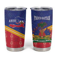Afro-Haitians Tumbler Cup Proud Ayiti Veve Vodou Royal Palm Leaves - Wonder Print Shop