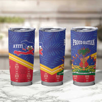 Afro-Haitians Tumbler Cup Proud Ayiti Veve Vodou Royal Palm Leaves - Wonder Print Shop