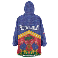 Afro-Haitians Wearable Blanket Hoodie Proud Ayiti Veve Vodou Royal Palm Leaves - Wonder Print Shop