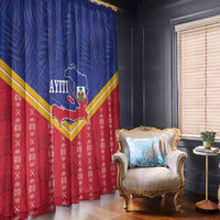 Afro-Haitians Window Curtain Proud Ayiti Veve Vodou Royal Palm Leaves - Wonder Print Shop