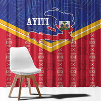 Afro-Haitians Window Curtain Proud Ayiti Veve Vodou Royal Palm Leaves - Wonder Print Shop
