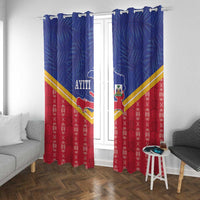 Afro-Haitians Window Curtain Proud Ayiti Veve Vodou Royal Palm Leaves - Wonder Print Shop