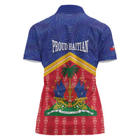 Afro-Haitians Women Polo Shirt Proud Ayiti Veve Vodou Royal Palm Leaves LT14