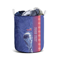Custom Afro-Haiti Football Laundry Basket 2026 Grenadye Alaso Blue Version - Wonder Print Shop