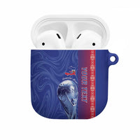 Custom Afro-Haiti Football AirPods Case 2026 Grenadye Alaso Blue Version - Wonder Print Shop