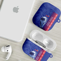 Custom Afro-Haiti Football AirPods Case 2026 Grenadye Alaso Blue Version - Wonder Print Shop