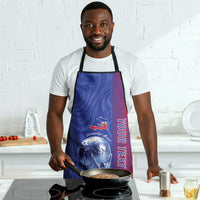 Custom Afro-Haiti Football Apron 2026 Grenadye Alaso Blue Version - Wonder Print Shop