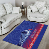 Custom Afro-Haiti Football Area Rug 2026 Grenadye Alaso Blue Version - Wonder Print Shop
