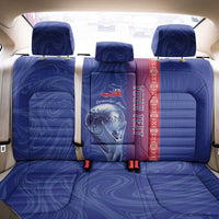 Custom Afro-Haiti Football Back Car Seat Cover 2026 Grenadye Alaso Blue Version - Wonder Print Shop