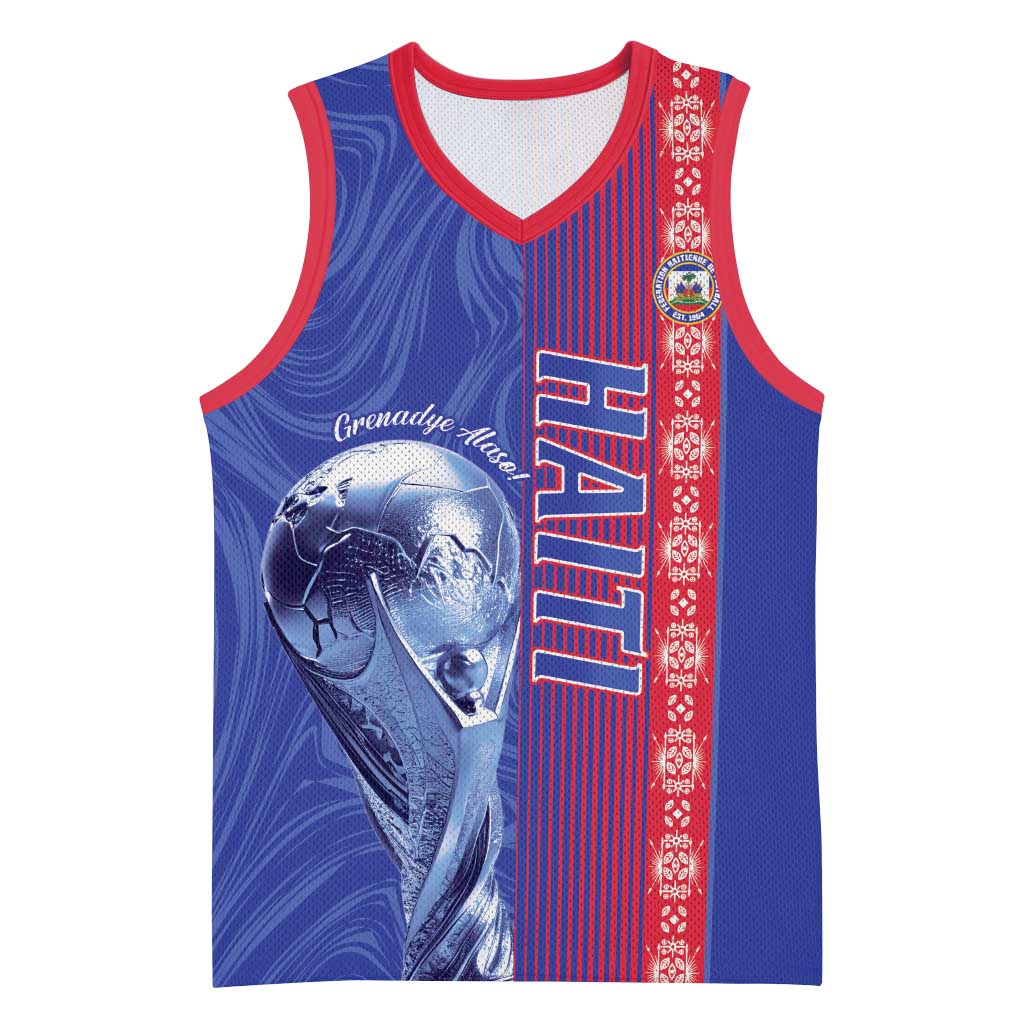 Custom Afro-Haiti Football Basketball Jersey 2026 Grenadye Alaso Blue Version - Wonder Print Shop