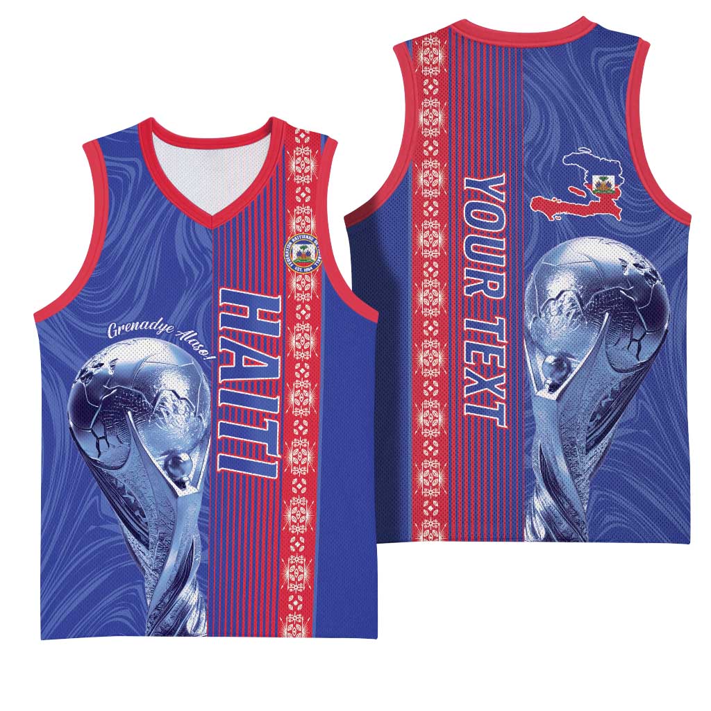 Custom Afro-Haiti Football Basketball Jersey 2026 Grenadye Alaso Blue Version - Wonder Print Shop