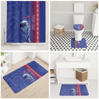 Custom Afro-Haiti Football Bathroom Set 2026 Grenadye Alaso Blue Version - Wonder Print Shop