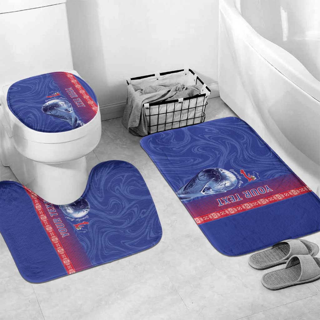 Custom Afro-Haiti Football Bathroom Set 2026 Grenadye Alaso Blue Version - Wonder Print Shop