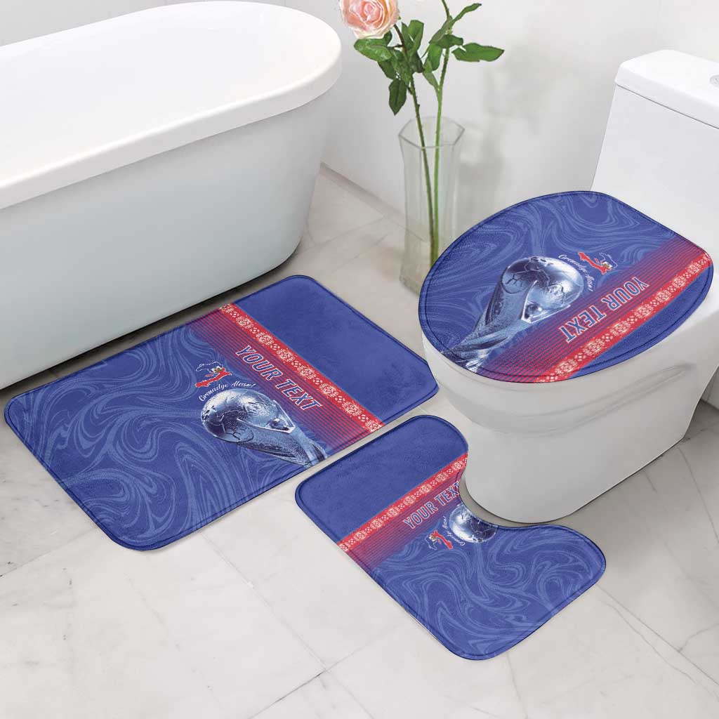 Custom Afro-Haiti Football Bathroom Set 2026 Grenadye Alaso Blue Version - Wonder Print Shop
